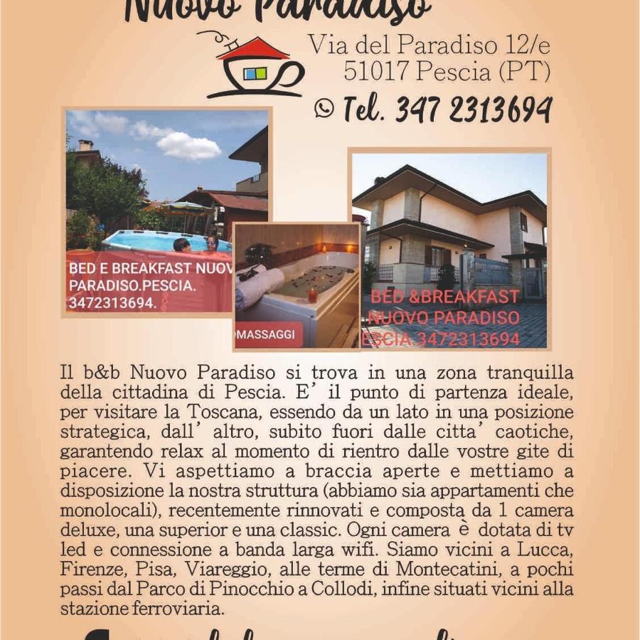 B&B Nuovo Paradiso Pescia Eksteriør bilde